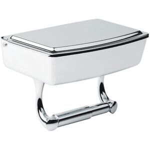 Delta Porter Toilet Paper Holder with Hidden Wipes Storage Box, Chrome Finish